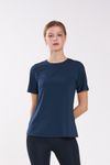 Cielcoco CLWT8094 All Day Short Sleeve Breathable Lightweight Activewear Workout T Shirt _ TEAL BLUE _ Made in Korea